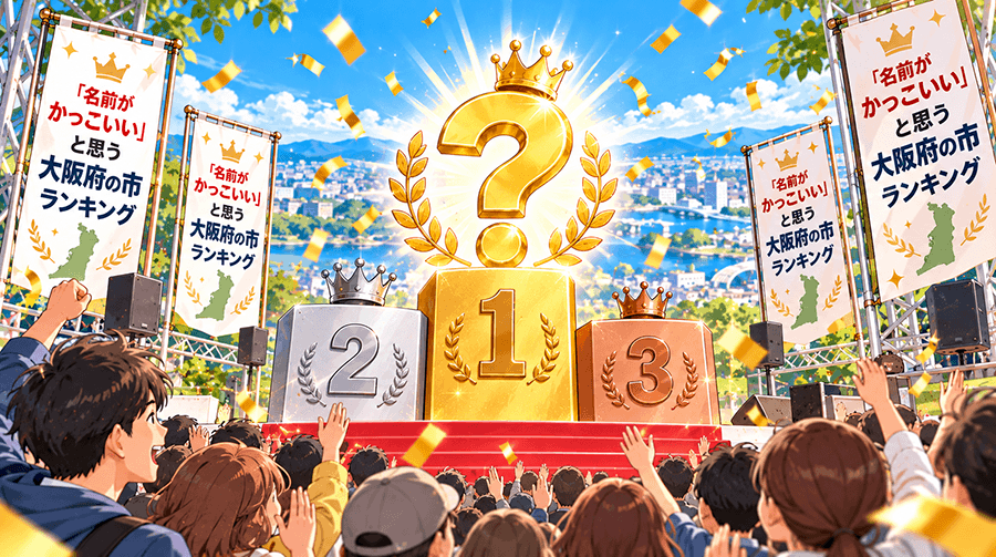 「名前がかっこいい」と思う大阪府の市ランキングで1位
