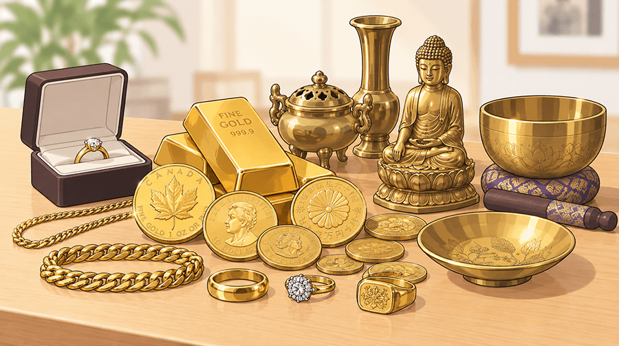 かいとりやで買取査定を受ける金・貴金属