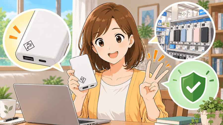 安全なモバイルバッテリーを選ぶ3つのポイント