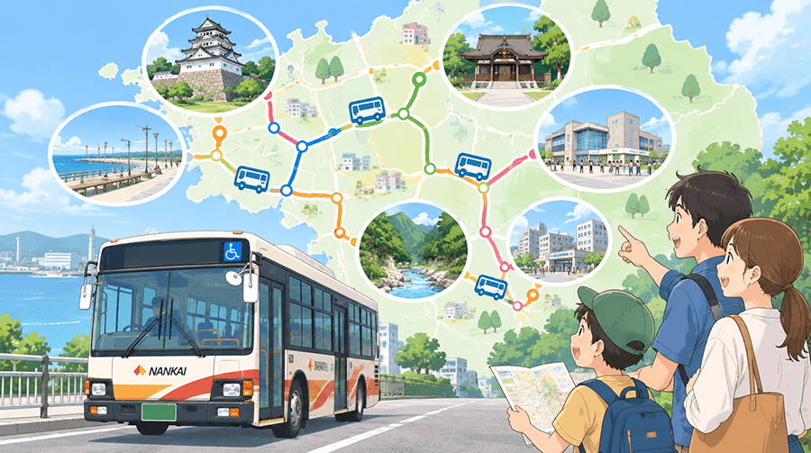 どこまで無料?「岸和田市内 路線バス1日無料デー」の対象区間