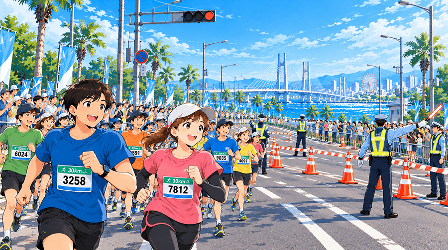 2027年の泉州マラソンの交通規制