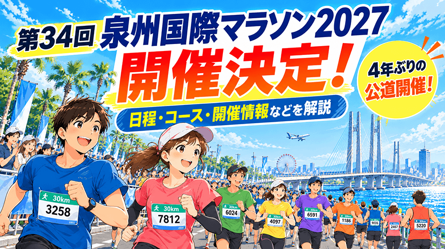 第34回泉州国際マラソン2027が開催決定！日程・コース・開催情報などを解説