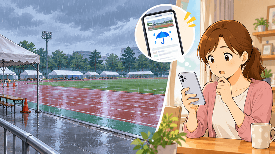 雨天の場合はどうなる？開催状況の確認方法