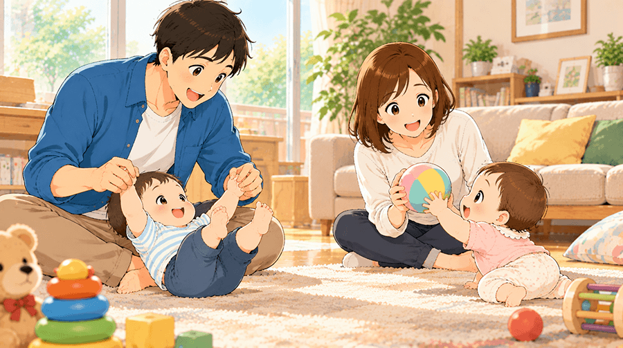 赤ちゃんと親子で運動遊びをするメリット