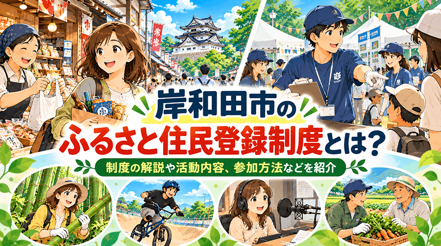 岸和田市の「ふるさと住民登録制度」とは?制度の解説や活動内容、参加方法などを紹介