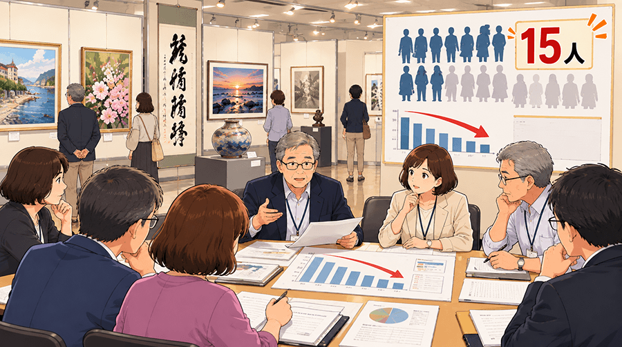 岸和田市の市展の各部門は今後も続く?出品者減少と「15人」の基準案